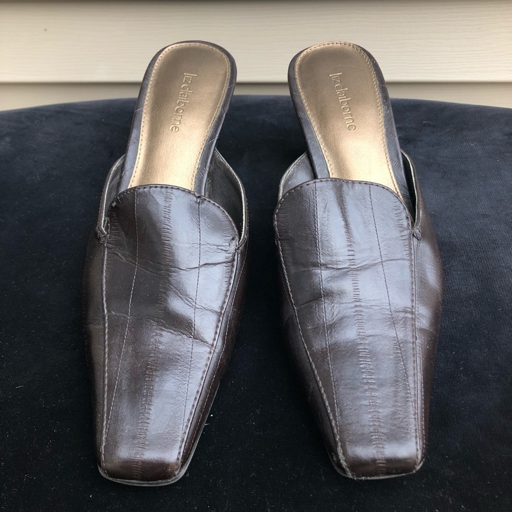 Chocolate Brown Liz Claiborne Mules